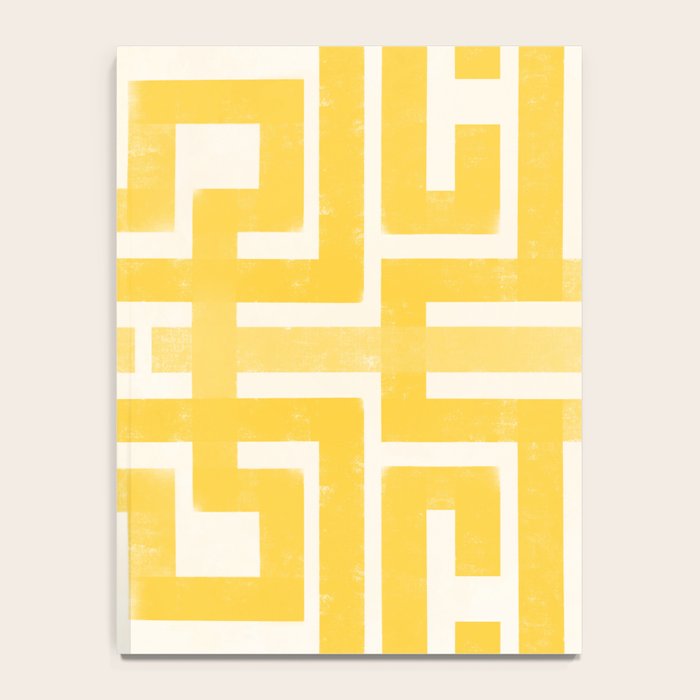 Corn Maze - Yellow Geometric Abstract Notebook Gallery Image 4