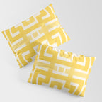 Corn Maze - Yellow Geometric Abstract Pillow Sham Gallery Image 3