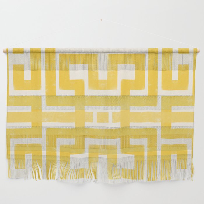 Corn Maze - Yellow Geometric Abstract Wall Hanging Gallery Image 1