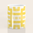 Corn Maze - Yellow Geometric Abstract Coffee Mug Gallery Image 4