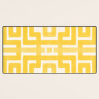 Corn Maze - Yellow Geometric Abstract Desk Mat Gallery Image 3