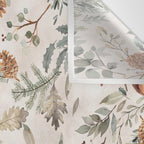 Harvest 2025 Woodland Squirrel Botanical Leaves Watercolor Ecru Wall Tapestry Gallery Image 3