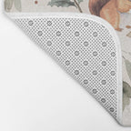 Harvest 2025 Woodland Squirrel Botanical Leaves Watercolor Ecru Bath Mat Gallery Image 2