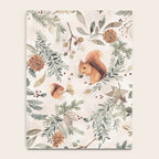 Harvest 2025 Woodland Squirrel Botanical Leaves Watercolor Ecru Notebook Gallery Image 4