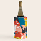 Silly Cats Crowd Pattern Wine Chiller Gallery Image 1
