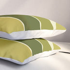 Mid Century Modern Decoration 663 Olive Green and Beige Pillow Sham Gallery Image 3
