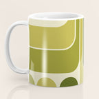 Mid Century Modern Decoration 663 Olive Green and Beige Coffee Mug Gallery Image 3