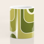 Mid Century Modern Decoration 663 Olive Green and Beige Coffee Mug Gallery Image 4