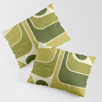 Mid Century Modern Decoration 663 Olive Green and Beige Pillow Sham Gallery Image 3
