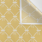 Bows & Ribbons Pattern XXI Butter Yellow Wall Tapestry Gallery Image 3