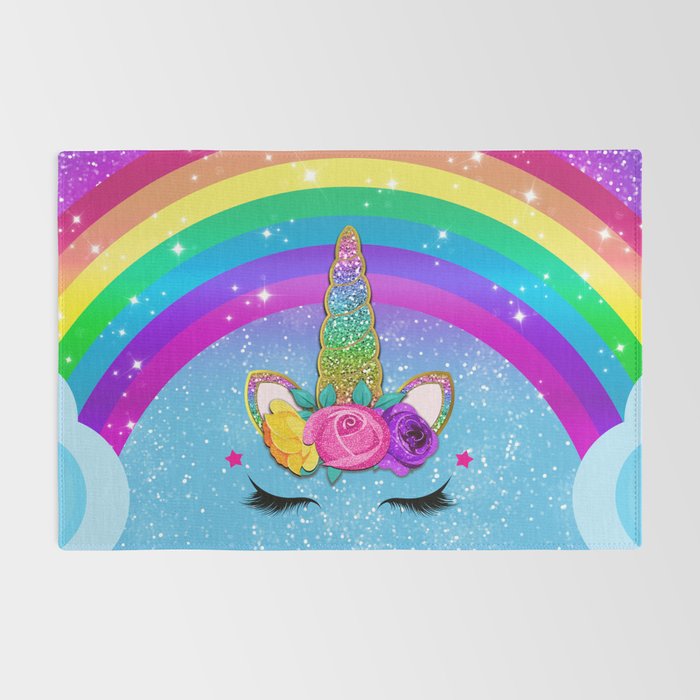 Rainbow Sparkle Unicorn Rug Gallery Image 2