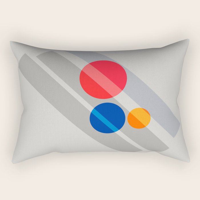 Abstract Suprematism Equilibrium Art Red Blue Yellow Rectangular Pillow Gallery Image 1