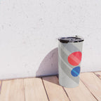 Abstract Suprematism Equilibrium Art Red Blue Yellow Travel Mug Gallery Image 4