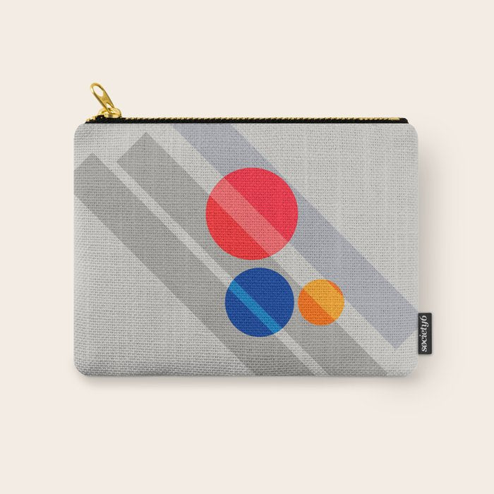 Abstract Suprematism Equilibrium Art Red Blue Yellow Carry All Pouch Gallery Image 1