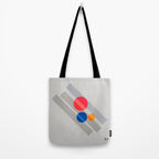 Abstract Suprematism Equilibrium Art Red Blue Yellow Tote Bag Gallery Image 2