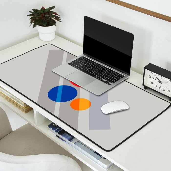 Abstract Suprematism Equilibrium Art Red Blue Yellow Desk Mat Gallery Image 2