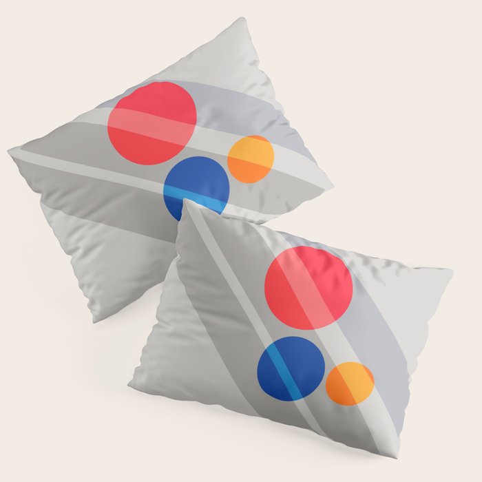 Abstract Suprematism Equilibrium Art Red Blue Yellow Pillow Sham Gallery Image 1
