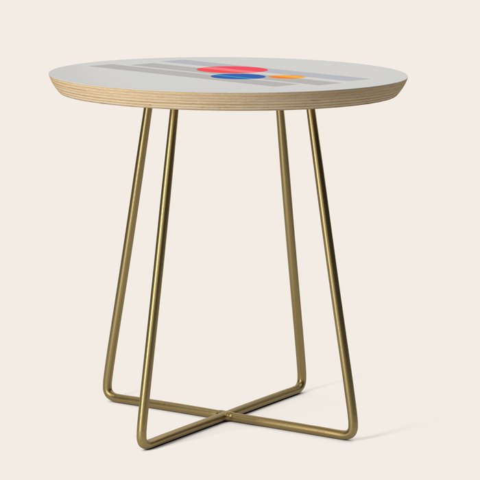 Abstract Suprematism Equilibrium Art Red Blue Yellow Side Table Gallery Image 1