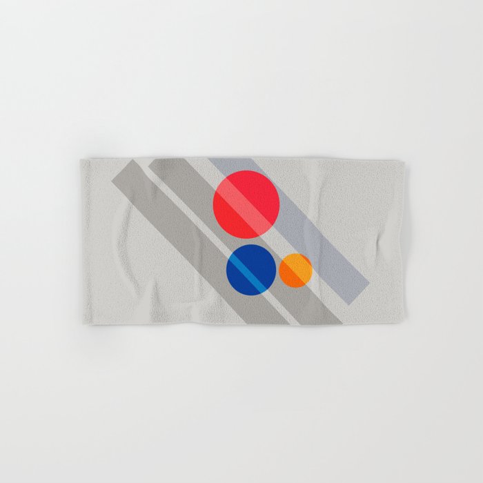 Abstract Suprematism Equilibrium Art Red Blue Yellow Bath Towel Gallery Image 1