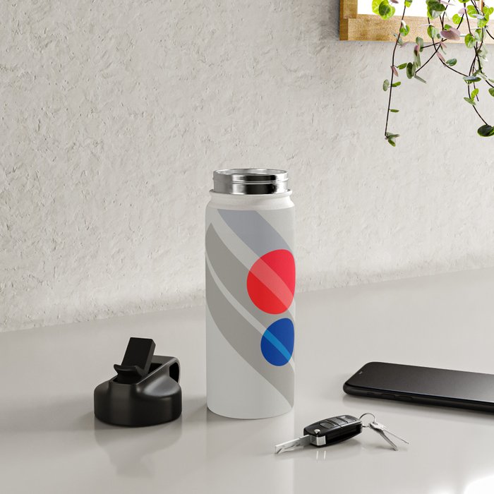 Abstract Suprematism Equilibrium Art Red Blue Yellow Water Bottle Gallery Image 5
