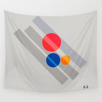 Abstract Suprematism Equilibrium Art Red Blue Yellow Wall Tapestry Gallery Image 4