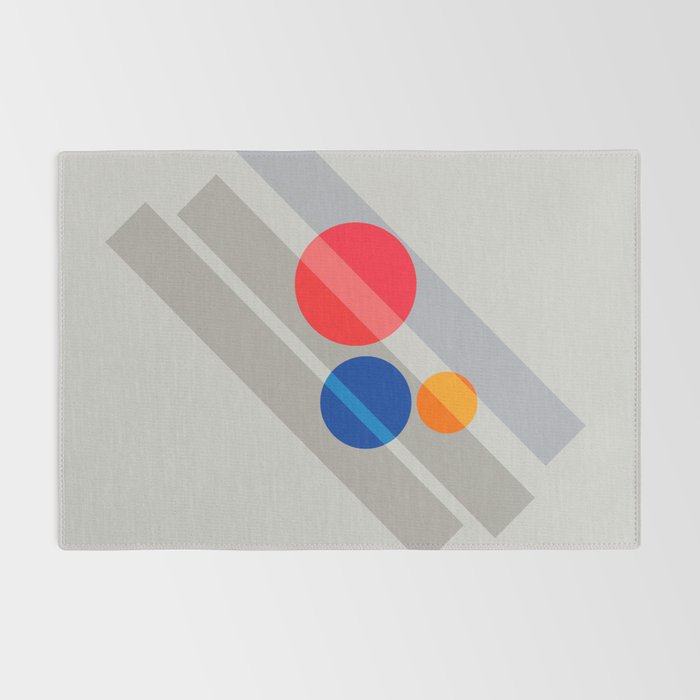 Abstract Suprematism Equilibrium Art Red Blue Yellow Rug Gallery Image 2