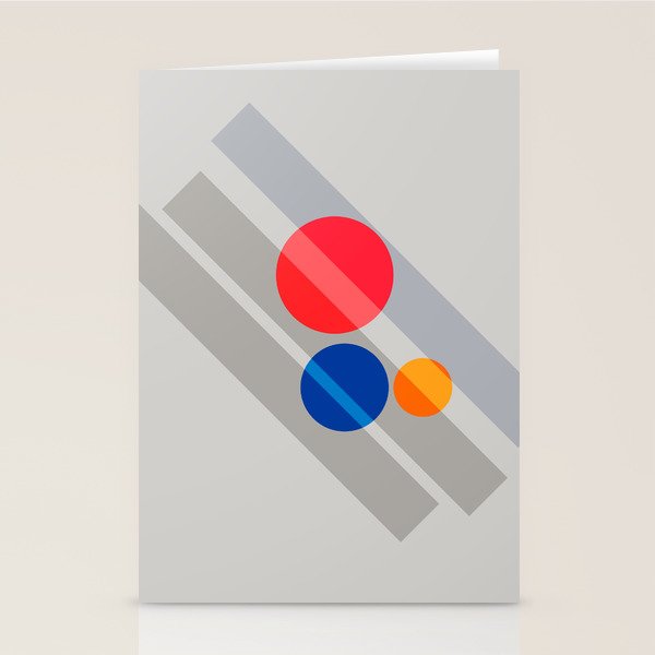 Abstract Suprematism Equilibrium Art Red Blue Yellow Stationery Card Gallery Image 2