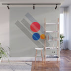 Abstract Suprematism Equilibrium Art Red Blue Yellow Wall Mural Gallery Image 1