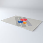 Abstract Suprematism Equilibrium Art Red Blue Yellow Rug Gallery Image 3