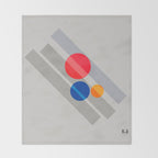 Abstract Suprematism Equilibrium Art Red Blue Yellow Throw Blanket Gallery Image 2