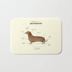 Anatomy of a Dachshund Bath Mat Gallery Image 1