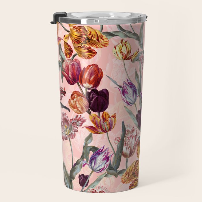 Magic Tulips Pattern III Travel Mug Gallery Image 3