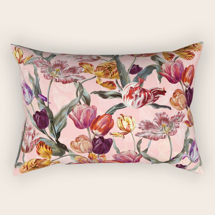Magic Tulips Pattern III Rectangular Pillow Gallery Image 2