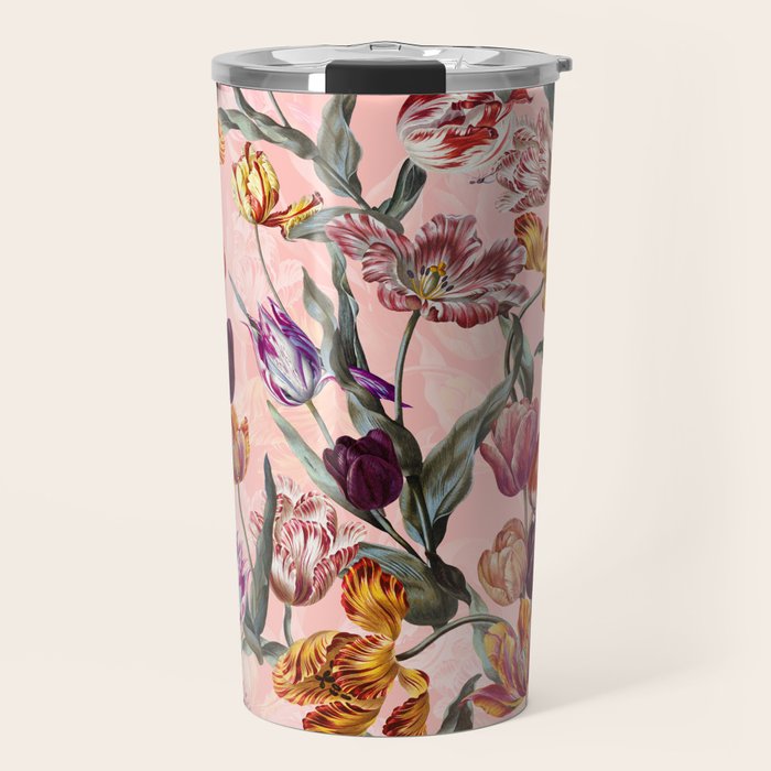 Magic Tulips Pattern III Travel Mug Gallery Image 1