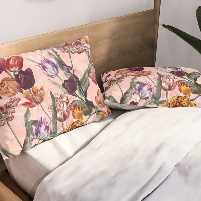 Magic Tulips Pattern III Pillow Sham Gallery Image 2