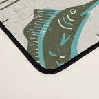 Tropical Tiki - Cream & Aqua Desk Mat Gallery Image 4