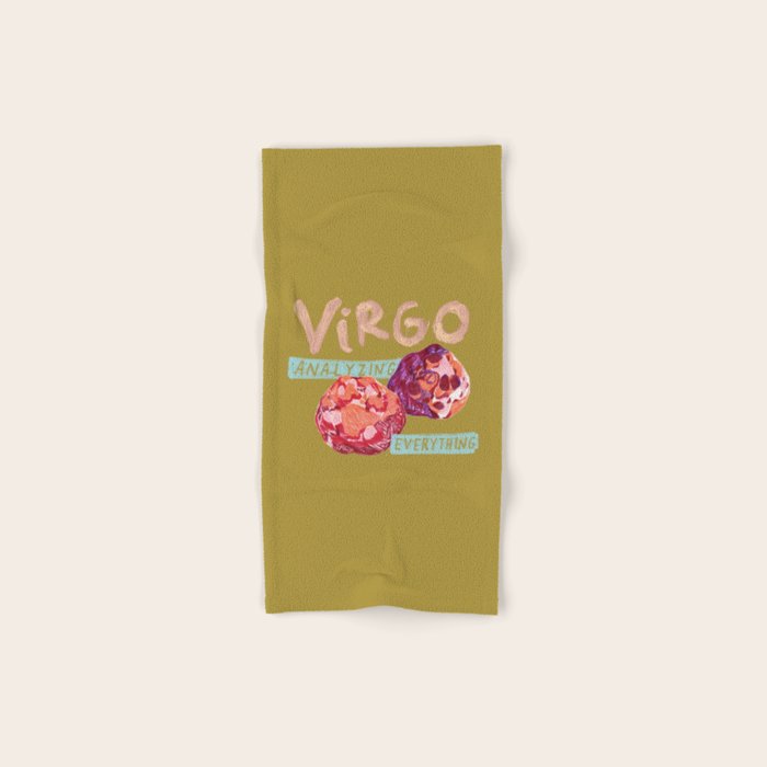 Virgo Perfection in Mustard Yellow | Zodiac Series Bath Towel Gallery Image 1