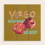 Virgo Perfection in Mustard Yellow | Zodiac Series Wood Wall Art Gallery Image 1