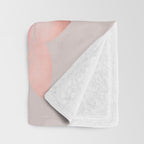 Pink Lotus Flower | Watercolor Texture Throw Blanket Gallery Image 3