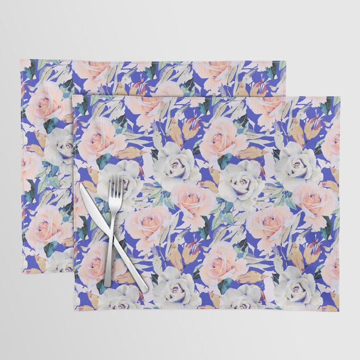 Modern Vibrant Flowery Garden B Placemat Gallery Image 1