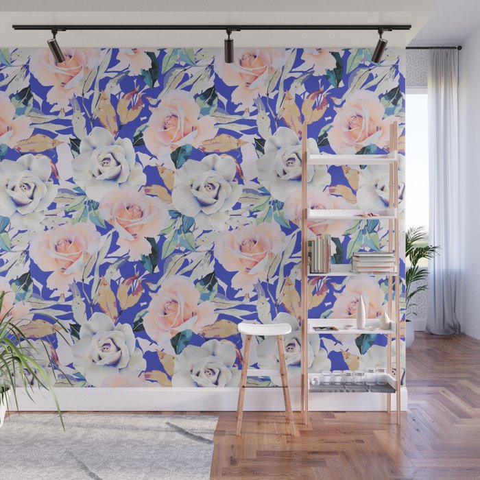 Modern Vibrant Flowery Garden B Wall Mural Gallery Image 1