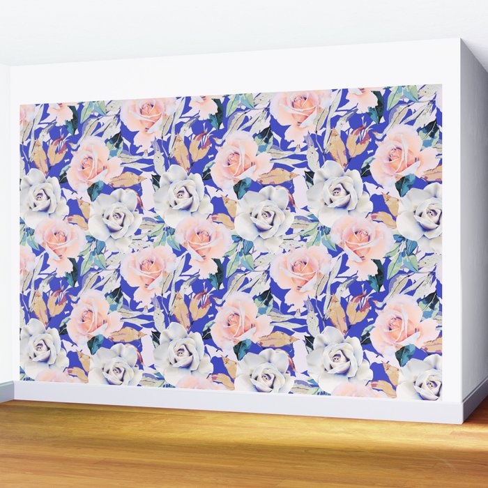 Modern Vibrant Flowery Garden B Wall Mural Gallery Image 2