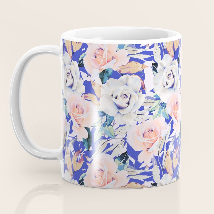 Modern Vibrant Flowery Garden B Coffee Mug Gallery Image 3