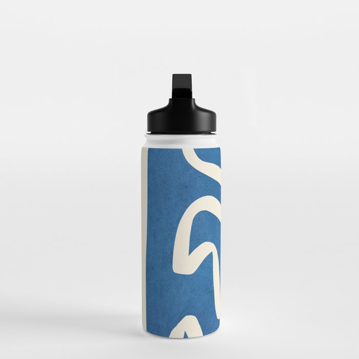 abstract minimal 31 Blue Water Bottle Gallery Image 3