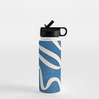 abstract minimal 31 Blue Water Bottle Gallery Image 1