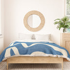 abstract minimal 31 Blue Duvet Cover Gallery Image 3