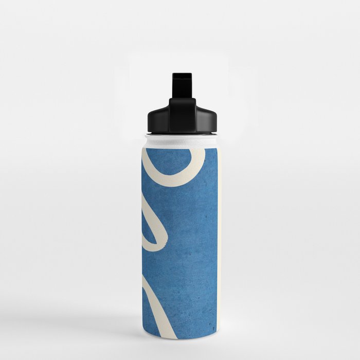 abstract minimal 31 Blue Water Bottle Gallery Image 2