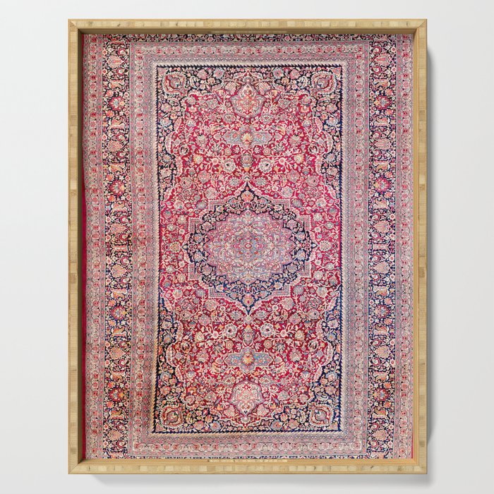 Tabriz West Central Persian Rug Print Serving Tray Gallery Image 1