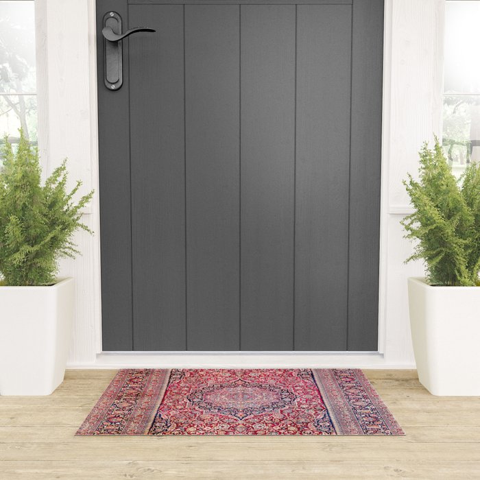 Tabriz West Central Persian Rug Print Welcome Mat Gallery Image 3