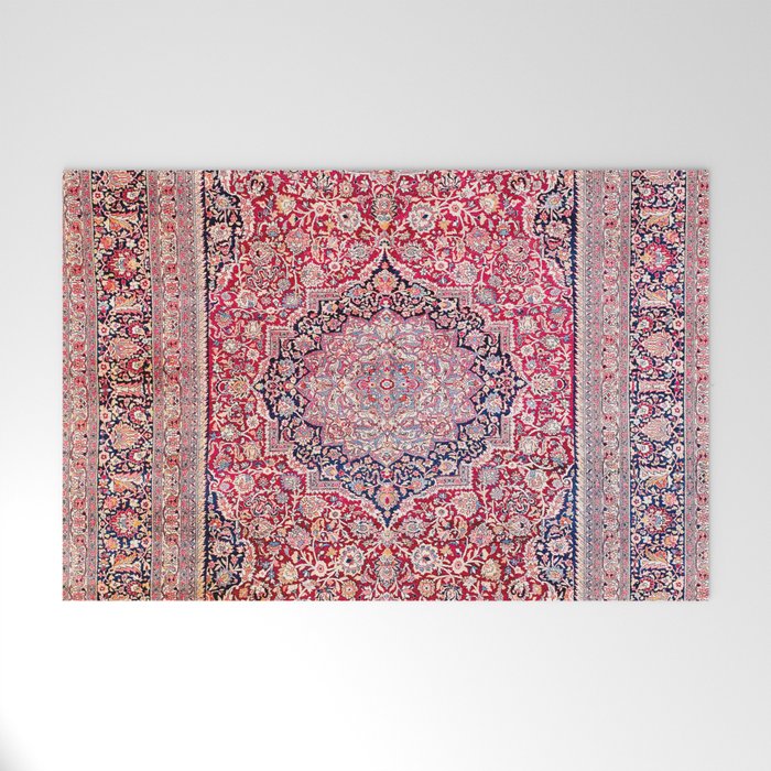 Tabriz West Central Persian Rug Print Welcome Mat